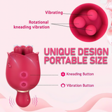 Women's Flowers Style Clitoral Vibrator / Female Silicone Massager with Rotating Heads - EVE's SECRETS