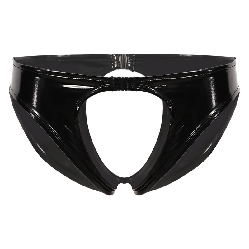 Women's Glossy Crotchless Open-Back Panties / Sexy Low-Rise Briefs / Erotic Underwear for Women - EVE's SECRETS