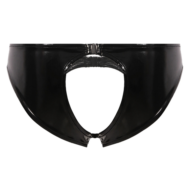 Women's Glossy Crotchless Open-Back Panties / Sexy Low-Rise Briefs / Erotic Underwear for Women - EVE's SECRETS