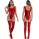 Women's Glossy Erotic Set / Sexy Slim Bodycon / Female Bright Stockings - EVE's SECRETS