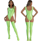 Women's Glossy Erotic Set / Sexy Slim Bodycon / Female Bright Stockings - EVE's SECRETS