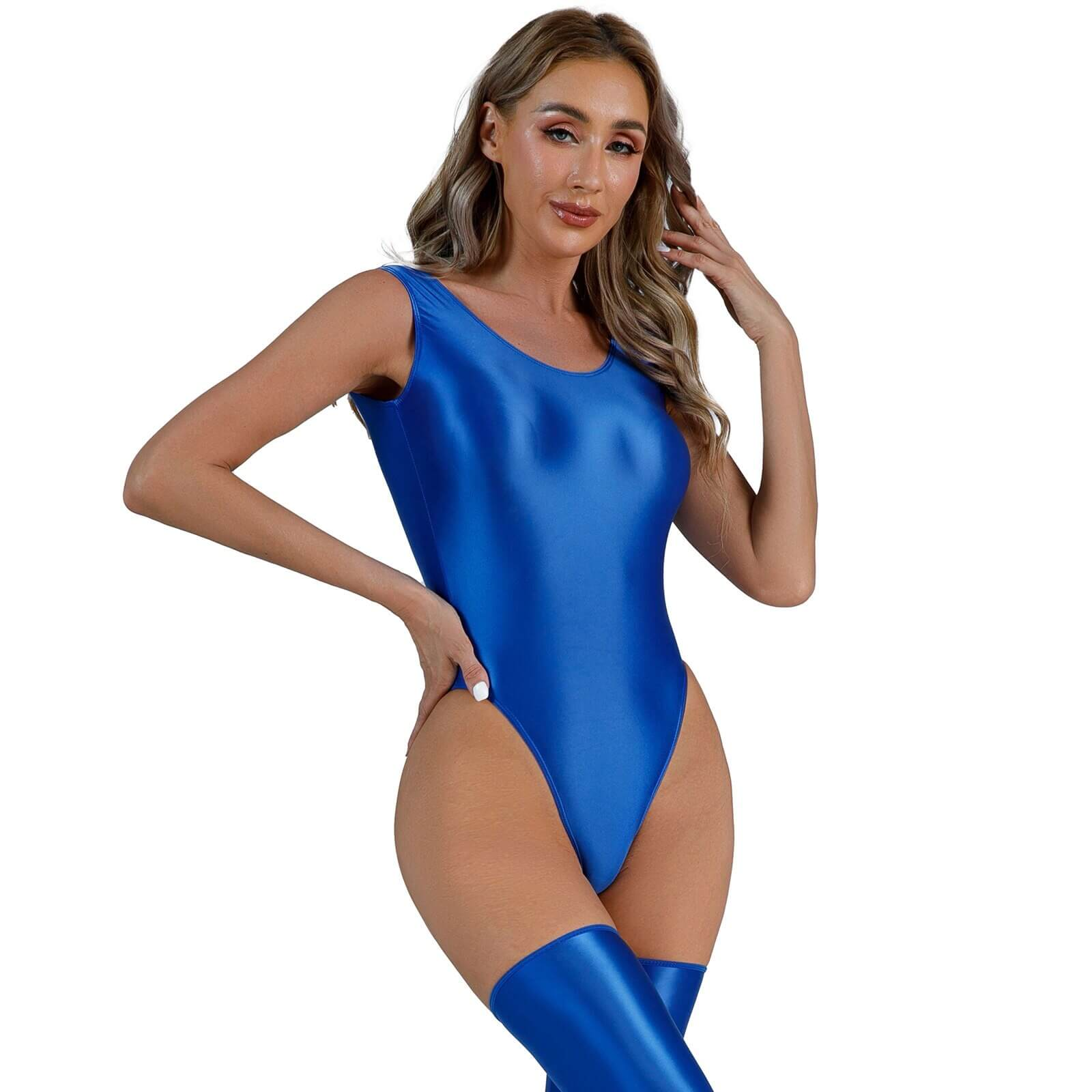 Women's Glossy Erotic Set / Sexy Slim Bodycon / Female Bright Stockings - EVE's SECRETS