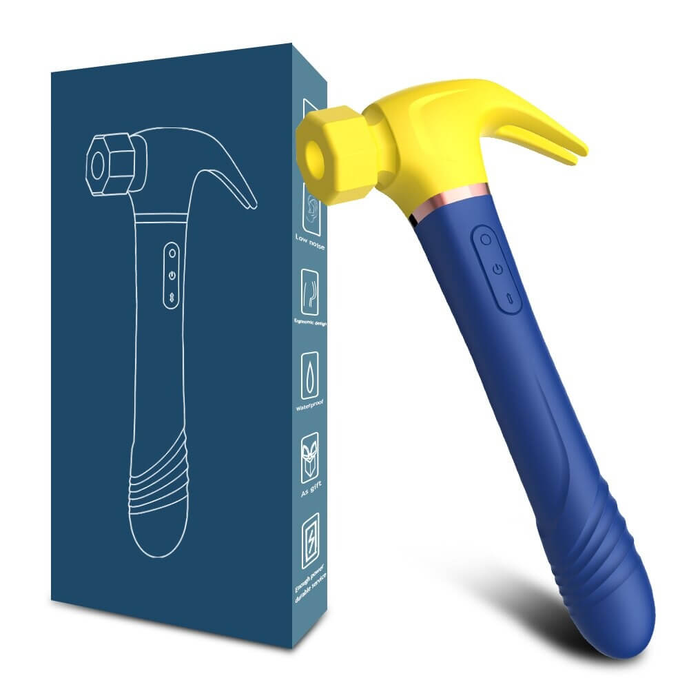 Women's Hammer Style Vibrator with Telescopic Handle / Female Clitoral Suction Masturbator - EVE's SECRETS