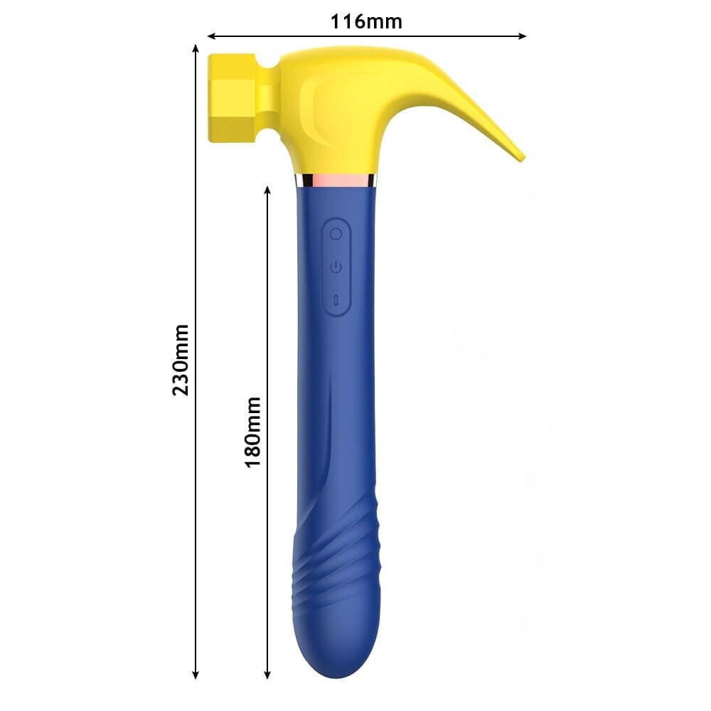 Women's Hammer Style Vibrator with Telescopic Handle / Female Clitoral Suction Masturbator - EVE's SECRETS