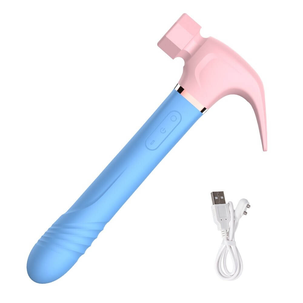 Women's Hammer Style Vibrator with Telescopic Handle / Female Clitoral Suction Masturbator - EVE's SECRETS