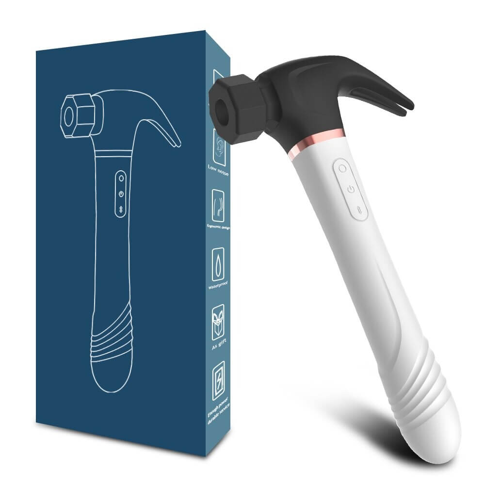 Women's Hammer Style Vibrator with Telescopic Handle / Female Clitoral Suction Masturbator - EVE's SECRETS