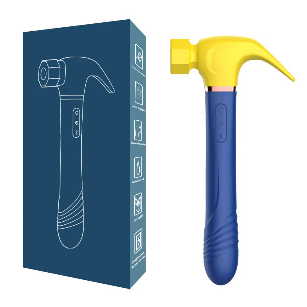 Women's Hammer Style Vibrator with Telescopic Handle / Female Clitoral Suction Masturbator - EVE's SECRETS