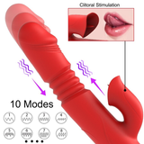 Women's Heating Dildo Vibrator / Adult Clitoris Telescopic Stimulator / Sex Toy Rabbit Vibrator - EVE's SECRETS