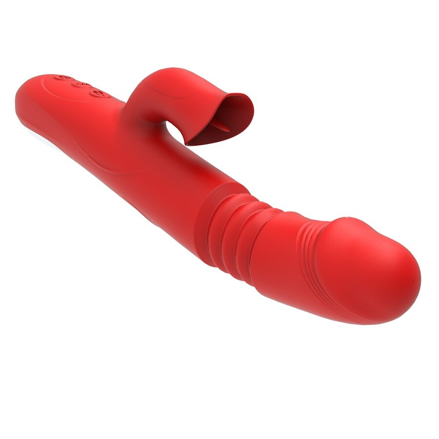 Women's Heating Dildo Vibrator / Adult Clitoris Telescopic Stimulator / Sex Toy Rabbit Vibrator - EVE's SECRETS