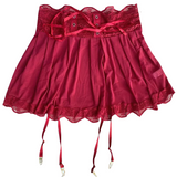 Women's High Waist Mini Skirt / Sexy Lace Skirt with Adjustable Garters Suspender Belt - EVE's SECRETS