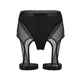 Women's High-Waisted See Through Panties / Fishnet Splice Cutout Legging Booty Shorts - EVE's SECRETS