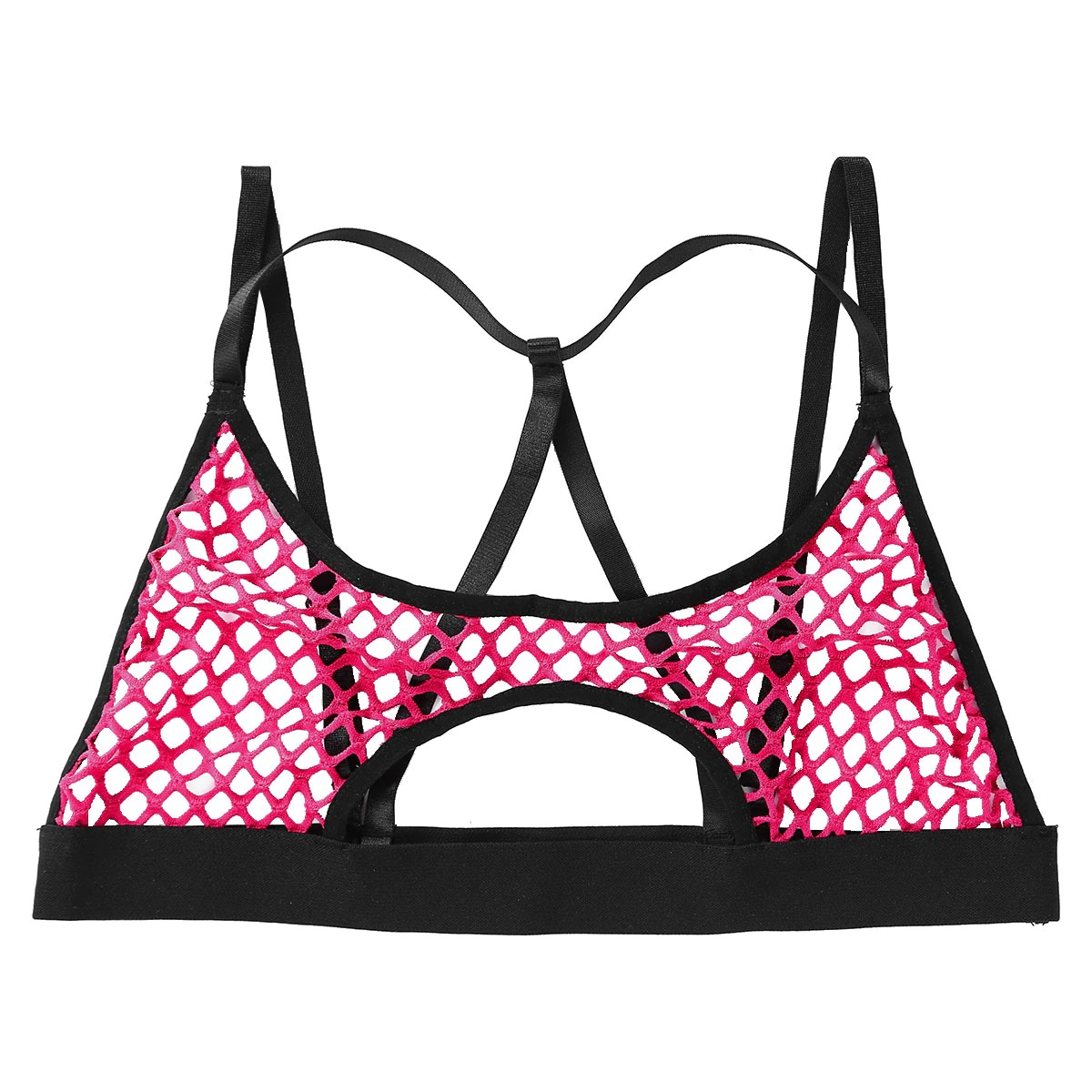 Women's Hollow Out Erotic Bra / Crop Top with Elastic Shoulder Straps Crisscross - EVE's SECRETS