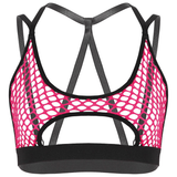 Women's Hollow Out Erotic Bra / Crop Top with Elastic Shoulder Straps Crisscross - EVE's SECRETS