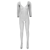 Women's Hollow Out Fishnet Bodysuit / Ladies Crotchless Bodystockings / Stretch Full Body Stockings - EVE's SECRETS