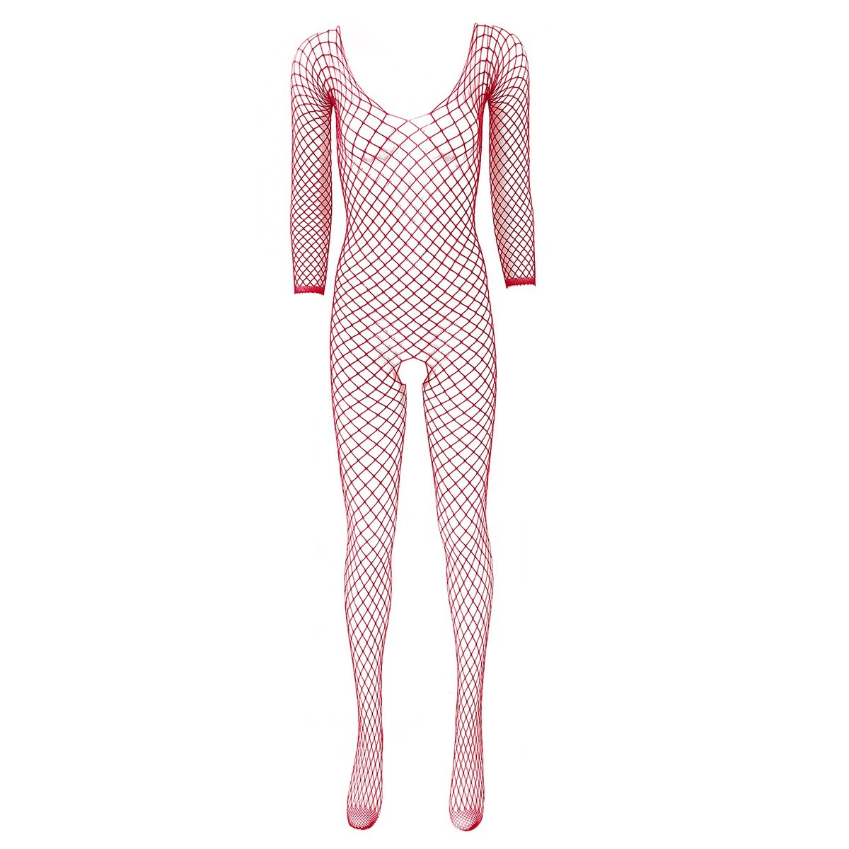 Women's Hollow Out Fishnet Bodysuit / Ladies Crotchless Bodystockings / Stretch Full Body Stockings - EVE's SECRETS