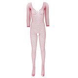 Women's Hollow Out Fishnet Bodysuit / Ladies Crotchless Bodystockings / Stretch Full Body Stockings - EVE's SECRETS