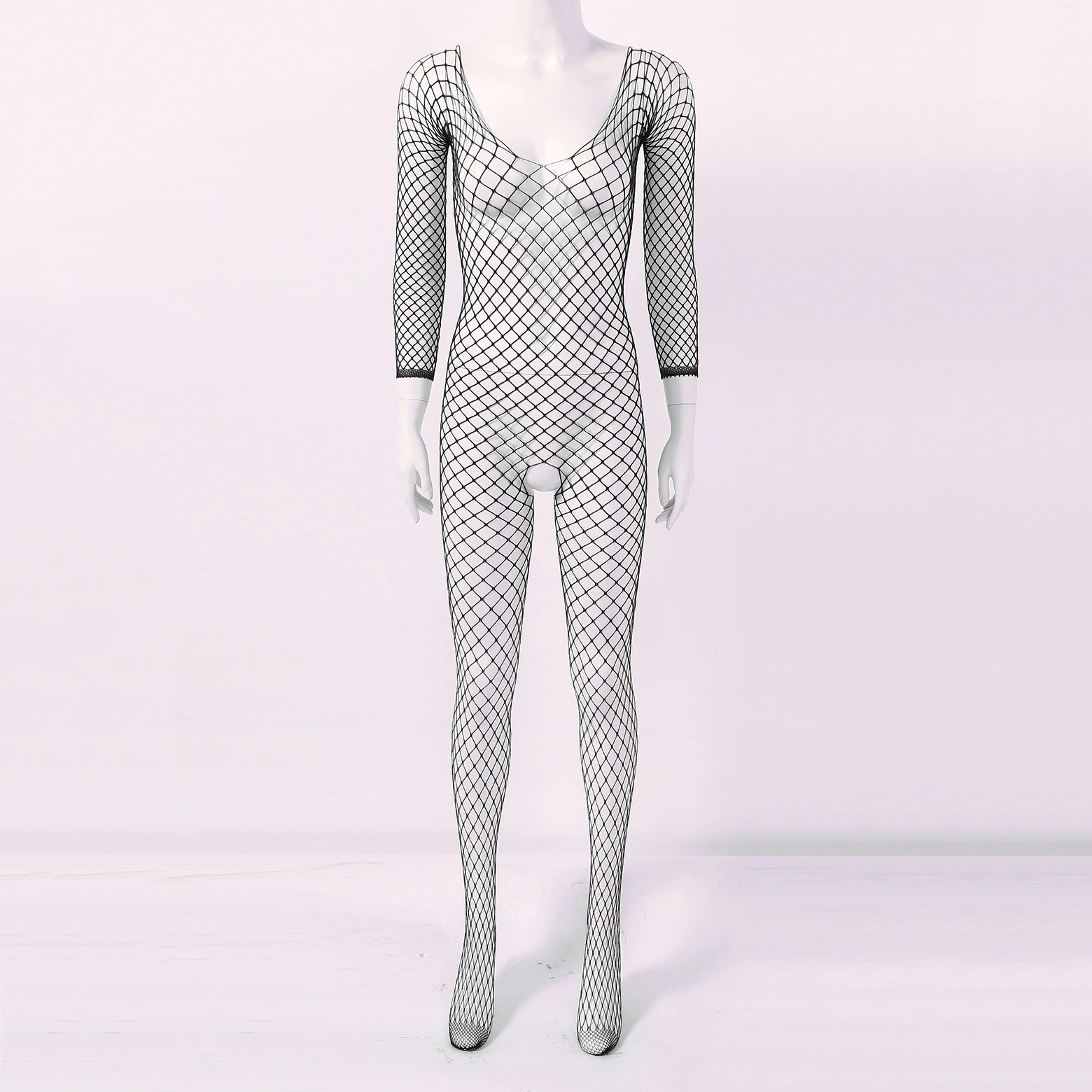 Women's Hollow Out Fishnet Bodysuit / Ladies Crotchless Bodystockings / Stretch Full Body Stockings - EVE's SECRETS