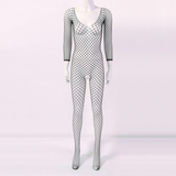 Women's Hollow Out Fishnet Bodysuit / Ladies Crotchless Bodystockings / Stretch Full Body Stockings - EVE's SECRETS