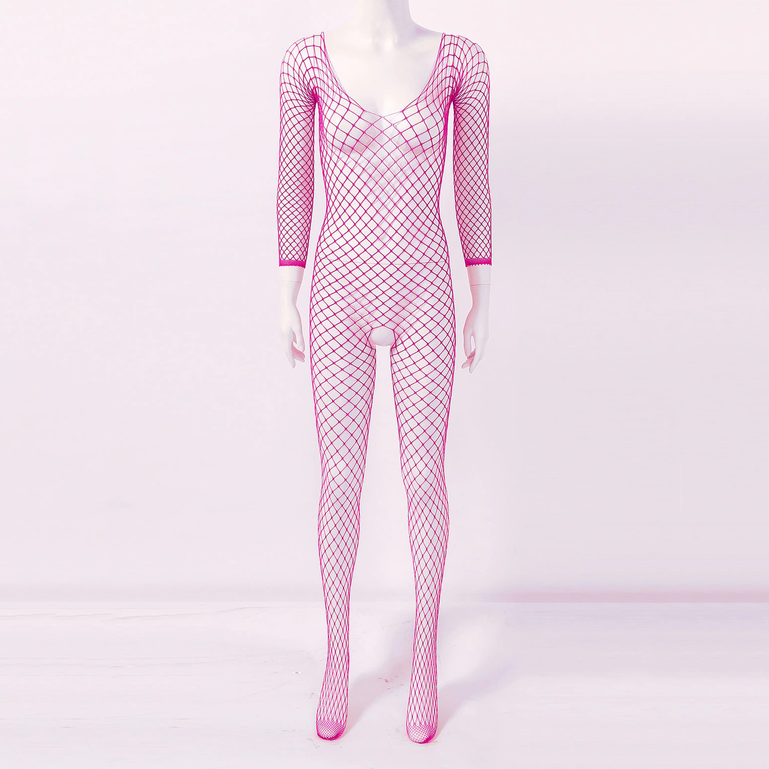 Women's Hollow Out Fishnet Bodysuit / Ladies Crotchless Bodystockings / Stretch Full Body Stockings - EVE's SECRETS