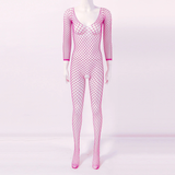 Women's Hollow Out Fishnet Bodysuit / Ladies Crotchless Bodystockings / Stretch Full Body Stockings - EVE's SECRETS