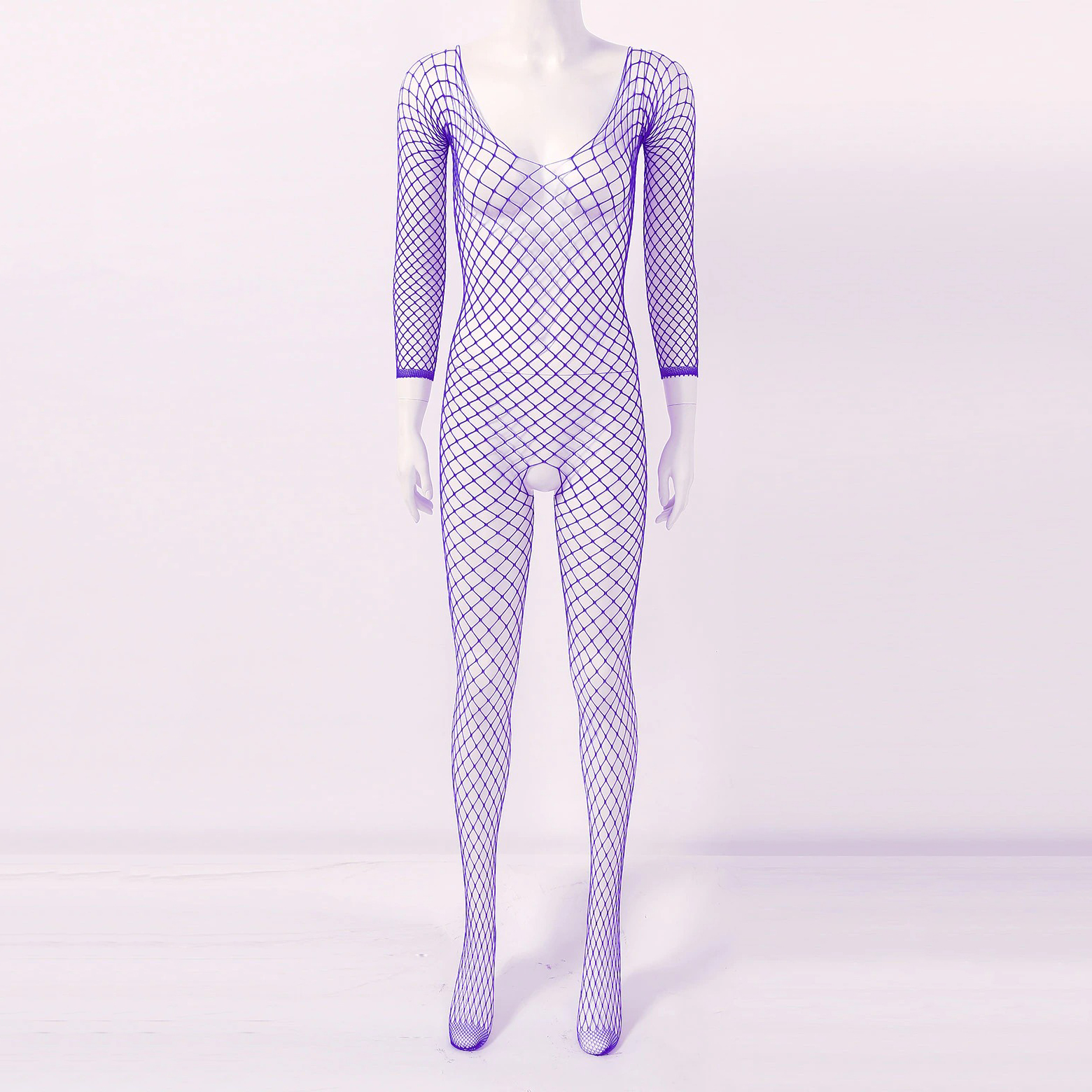 Women's Hollow Out Fishnet Bodysuit / Ladies Crotchless Bodystockings / Stretch Full Body Stockings - EVE's SECRETS