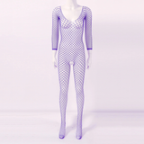 Women's Hollow Out Fishnet Bodysuit / Ladies Crotchless Bodystockings / Stretch Full Body Stockings - EVE's SECRETS