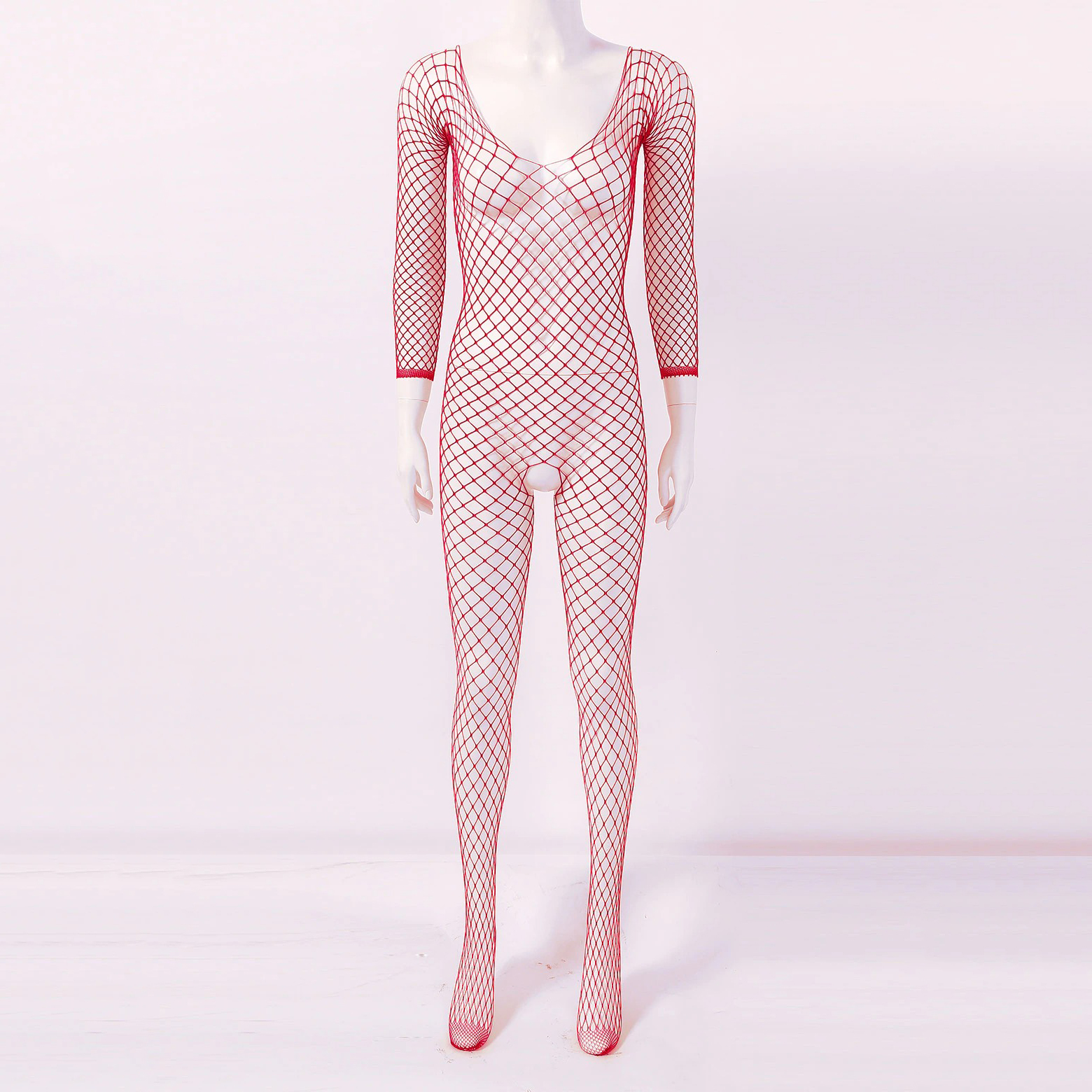Women's Hollow Out Fishnet Bodysuit / Ladies Crotchless Bodystockings / Stretch Full Body Stockings - EVE's SECRETS
