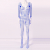 Women's Hollow Out Fishnet Bodysuit / Ladies Crotchless Bodystockings / Stretch Full Body Stockings - EVE's SECRETS