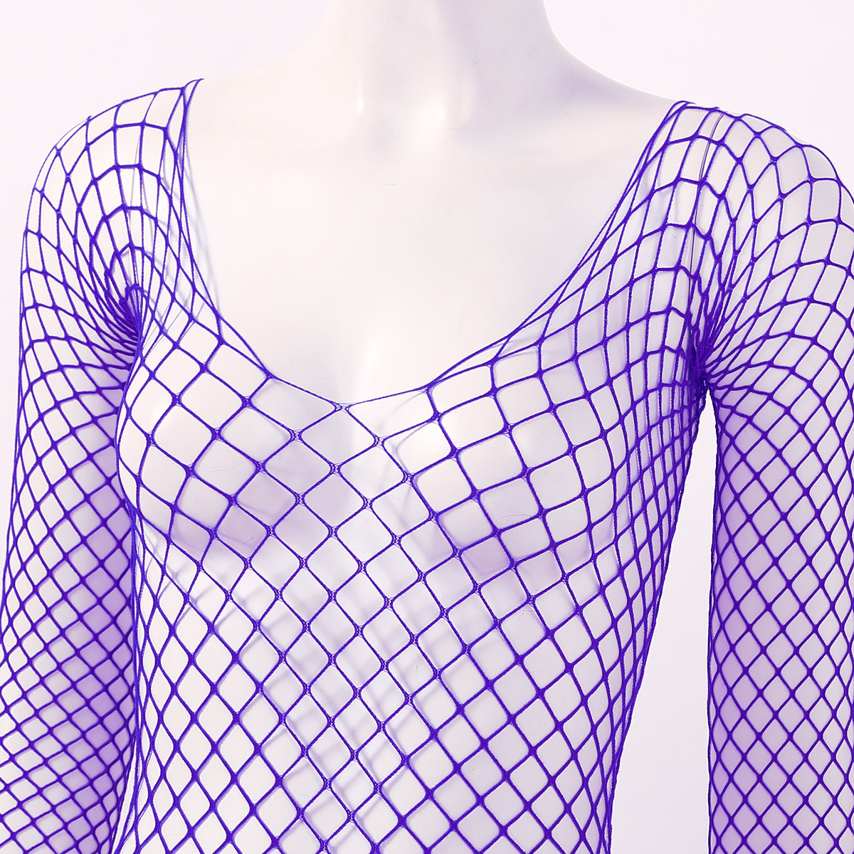 Women's Hollow Out Fishnet Bodysuit / Ladies Crotchless Bodystockings / Stretch Full Body Stockings - EVE's SECRETS