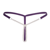 Women's Hot Erotic Lingerie / Mini Bikini with Pearls / Seductive Open Crotch Panties - EVE's SECRETS