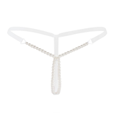 Women's Hot Erotic Lingerie / Mini Bikini with Pearls / Seductive Open Crotch Panties - EVE's SECRETS