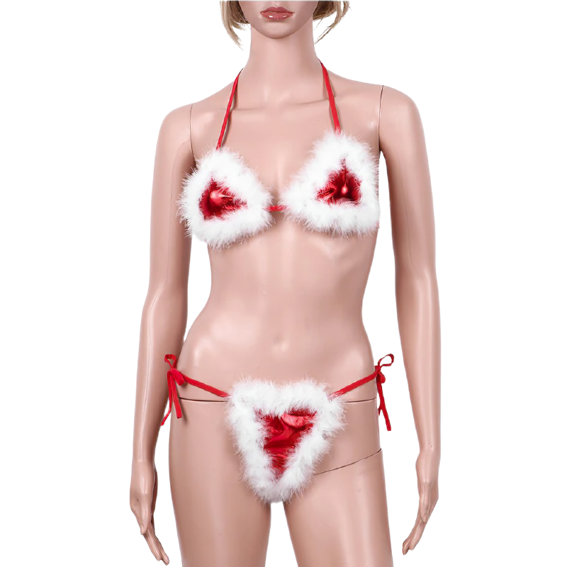 Women's Hot Sexy Christmas Lingerie Costume / G-String Tie-On Erotic Santa Nightwear - EVE's SECRETS