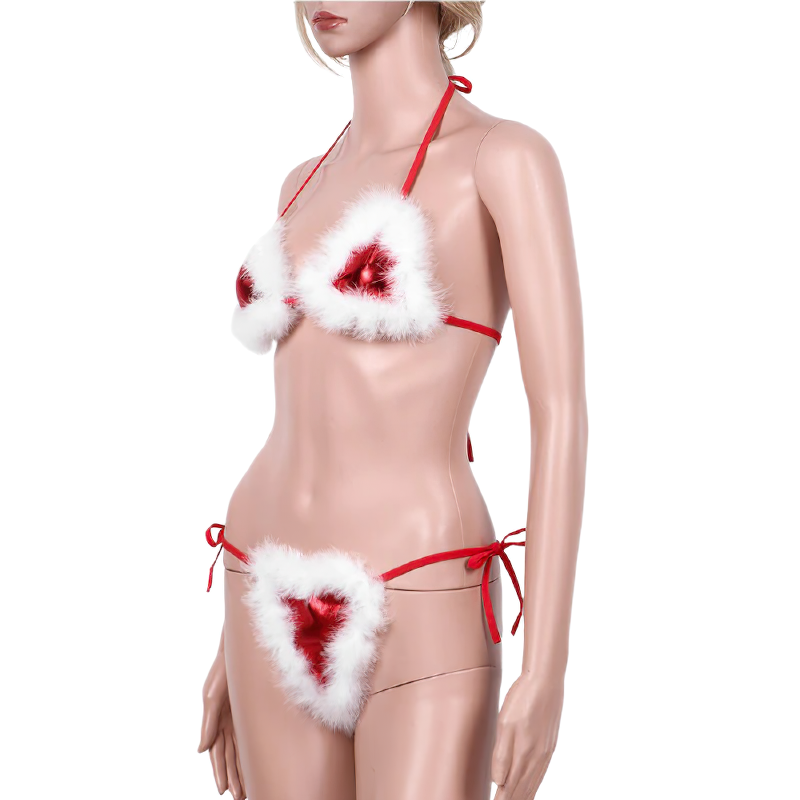 Women's Hot Sexy Christmas Lingerie Costume / G-String Tie-On Erotic Santa Nightwear - EVE's SECRETS