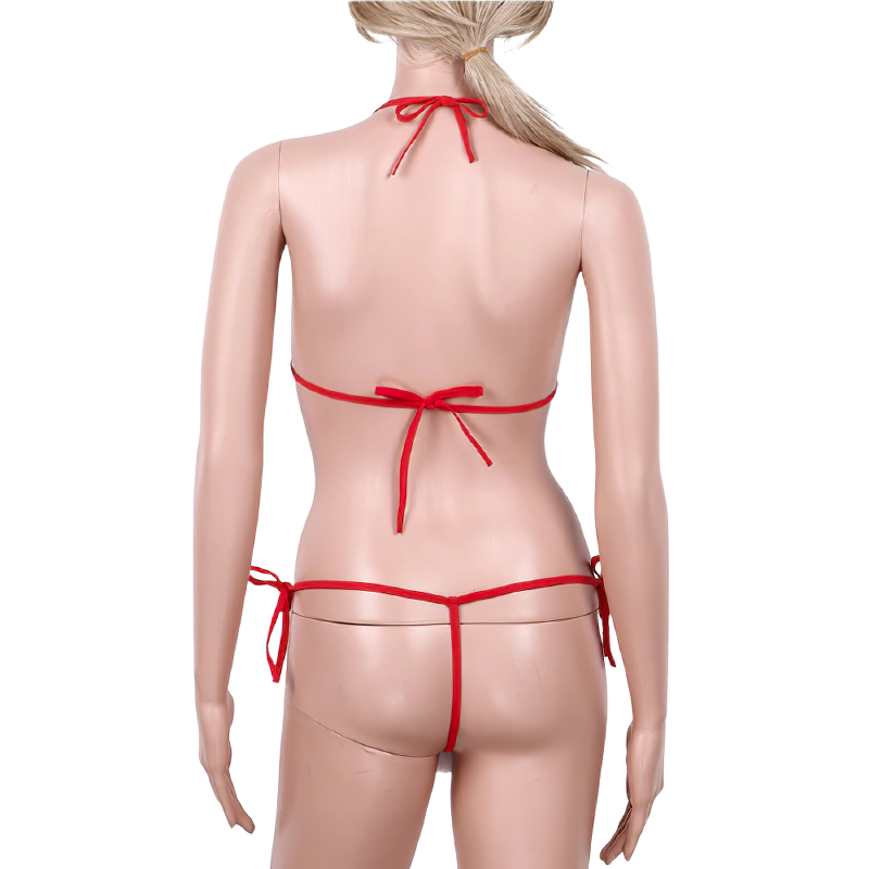 Women's Hot Sexy Christmas Lingerie Costume / G-String Tie-On Erotic Santa Nightwear - EVE's SECRETS