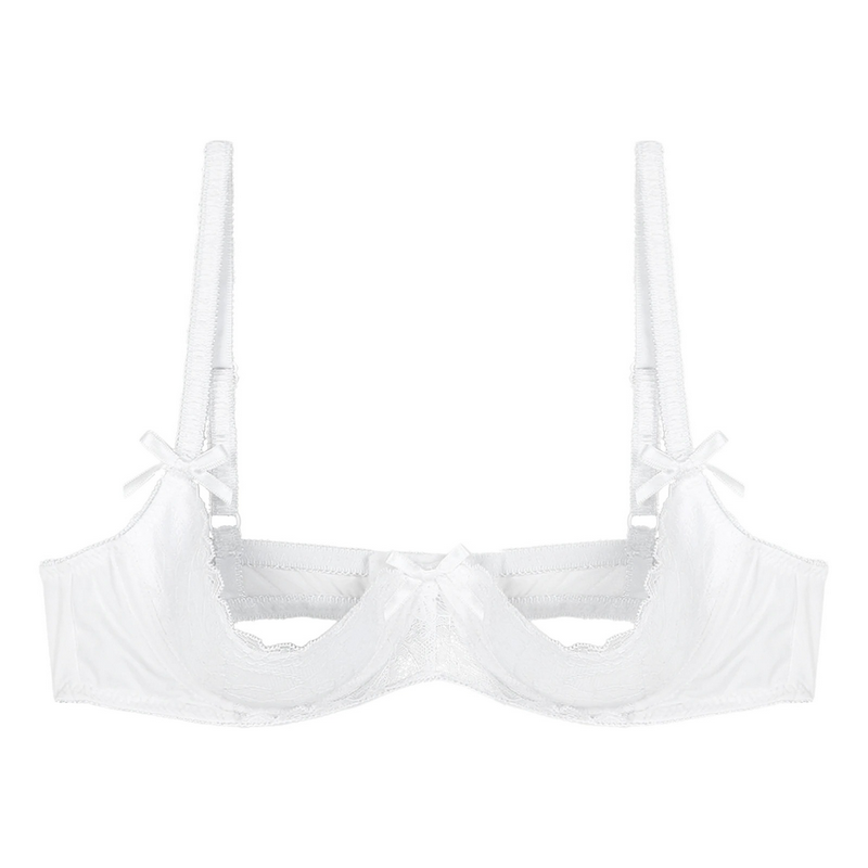 Women's Lace 1/2 Cup Bra / Exotic Push Up Brassiere / Female Adjustable Straps Lingerie - EVE's SECRETS