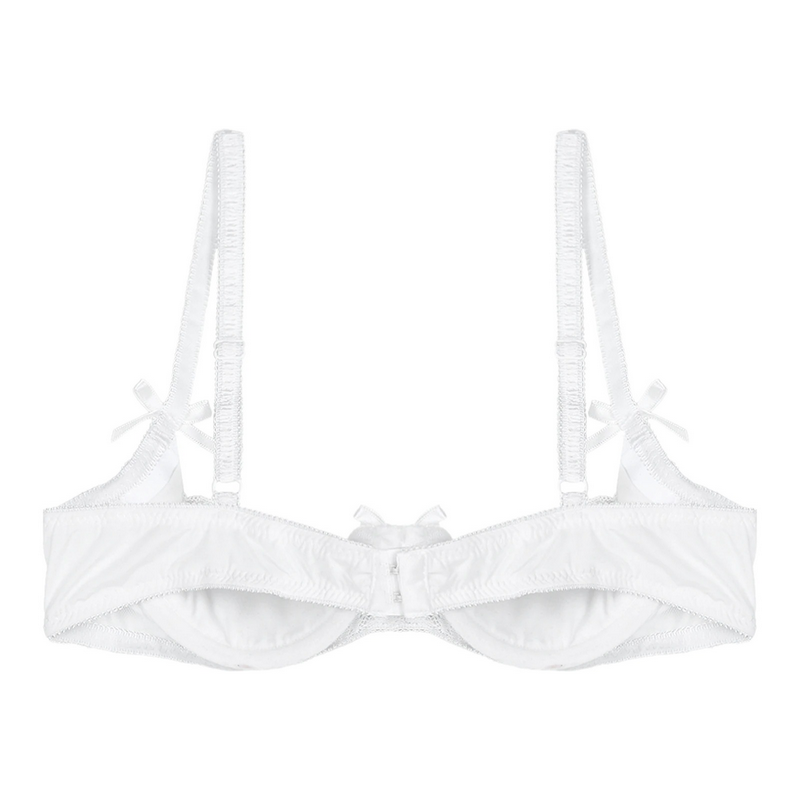 Women's Lace 1/2 Cup Bra / Exotic Push Up Brassiere / Female Adjustable Straps Lingerie - EVE's SECRETS