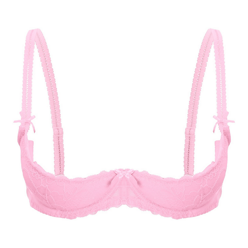 Women's Lace Shelf Bra / Exotic Brassiere / Female Adjustable Straps Lingerie - EVE's SECRETS