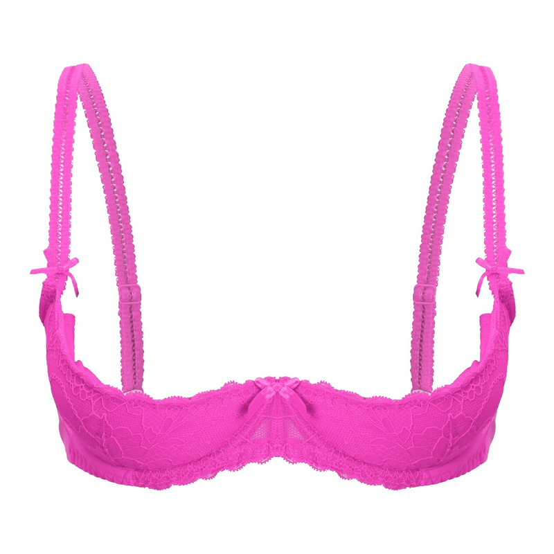 Women's Lace Shelf Bra / Exotic Brassiere / Female Adjustable Straps Lingerie - EVE's SECRETS