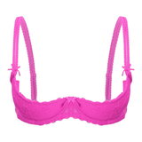 Women's Lace Shelf Bra / Exotic Brassiere / Female Adjustable Straps Lingerie - EVE's SECRETS