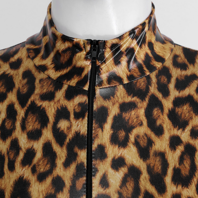 Women's Leopard Print Catsuit / One-Piece Long Sleeve Bodysuit / Sexy Slim-Fit Outfits - EVE's SECRETS