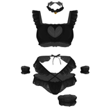 Women's Lingerie Cosplay Set / Sleeveless Short Tank Top with Neckband / Erotic Leg Band - EVE's SECRETS