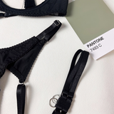 Women's Lingerie Sets / Sexy Female O-Neck Collar Open Chest Bras / Erotic High Waist Panties - EVE's SECRETS