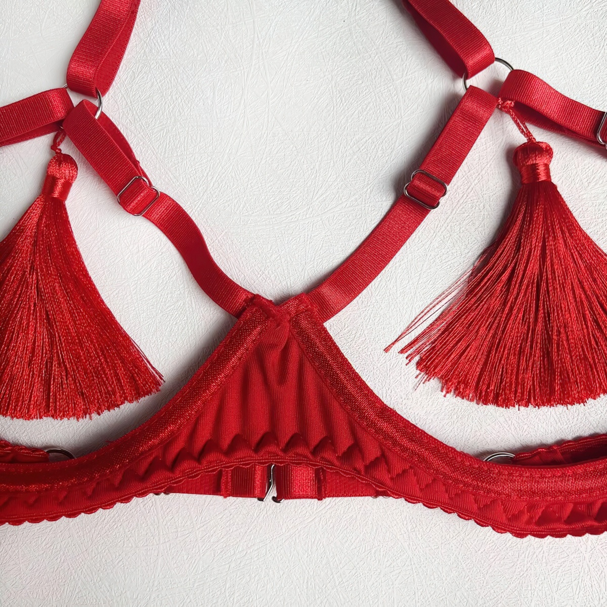 Women's Lingerie Sets / Sexy Female O-Neck Collar Open Chest Bras / Erotic High Waist Panties - EVE's SECRETS