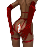 Women's Lingerie Sets / Sexy Female O-Neck Collar Open Chest Bras / Erotic High Waist Panties - EVE's SECRETS