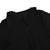 Womens Long Sleeves Sexy Bodysuit / Smooth Fiber Double Zipper Open Crotch Jumpsuit - EVE's SECRETS