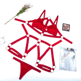 Women's Luxury Lingerie 3-Pieces Set / Bra with Panty and Garters / Sexy Ladies Underwear - EVE's SECRETS