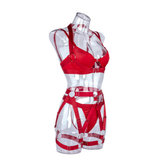 Women's Luxury Lingerie 3-Pieces Set / Bra with Panty and Garters / Sexy Ladies Underwear - EVE's SECRETS