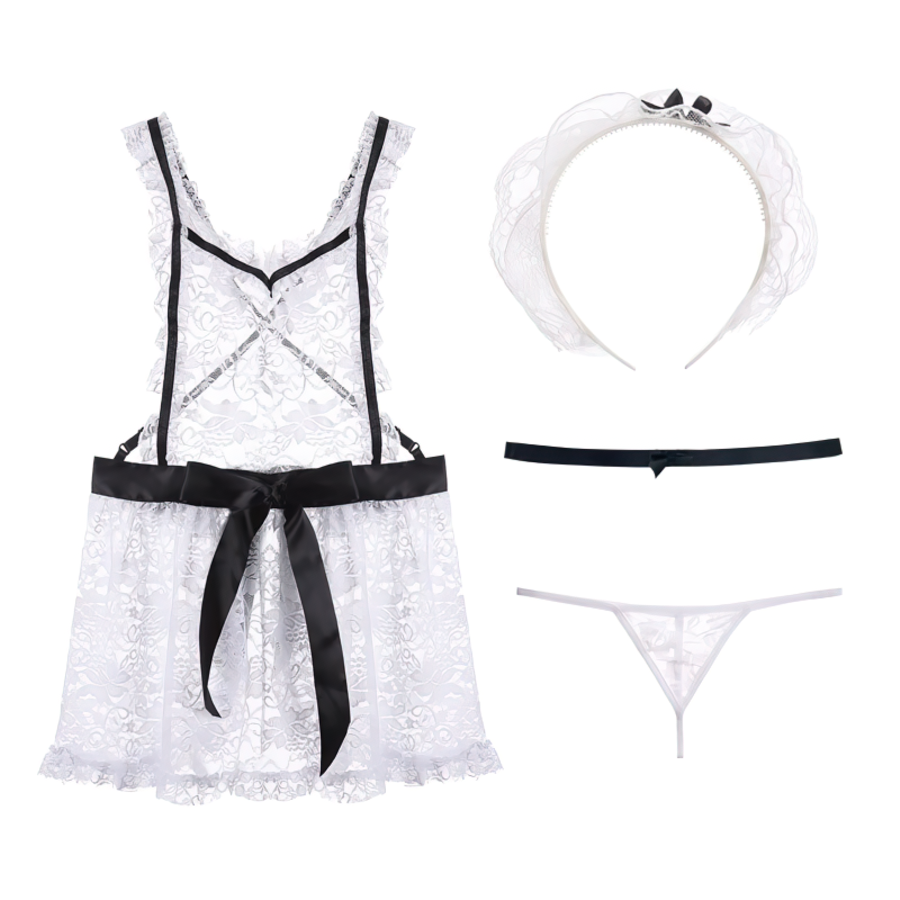 Women's Maid Costume / Erotic Lace Female Clothing / Sexy Role-Playing Games Lingerie - EVE's SECRETS