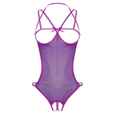 Women's Mesh Crotchless Bodysuit with Open Bust / Erotic Outfits for Women - EVE's SECRETS