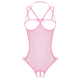 Women's Mesh Crotchless Bodysuit with Open Bust / Erotic Outfits for Women - EVE's SECRETS